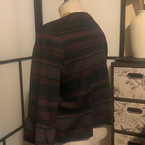 NINE WEST Women's Stripe Blazer Sz 10 (Defect for a repair guru 😊) - Picture 7 of 13